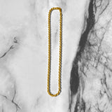 Twisted Rope Chain 4mm | 18k Gold Plated