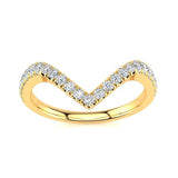 V Diamond Ring | 14K Gold