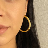 Alice Bold Tube Hoop Earrings | Gold Vermeil