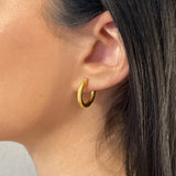 Small Tube Hoop Earrings | Gold Vermeil