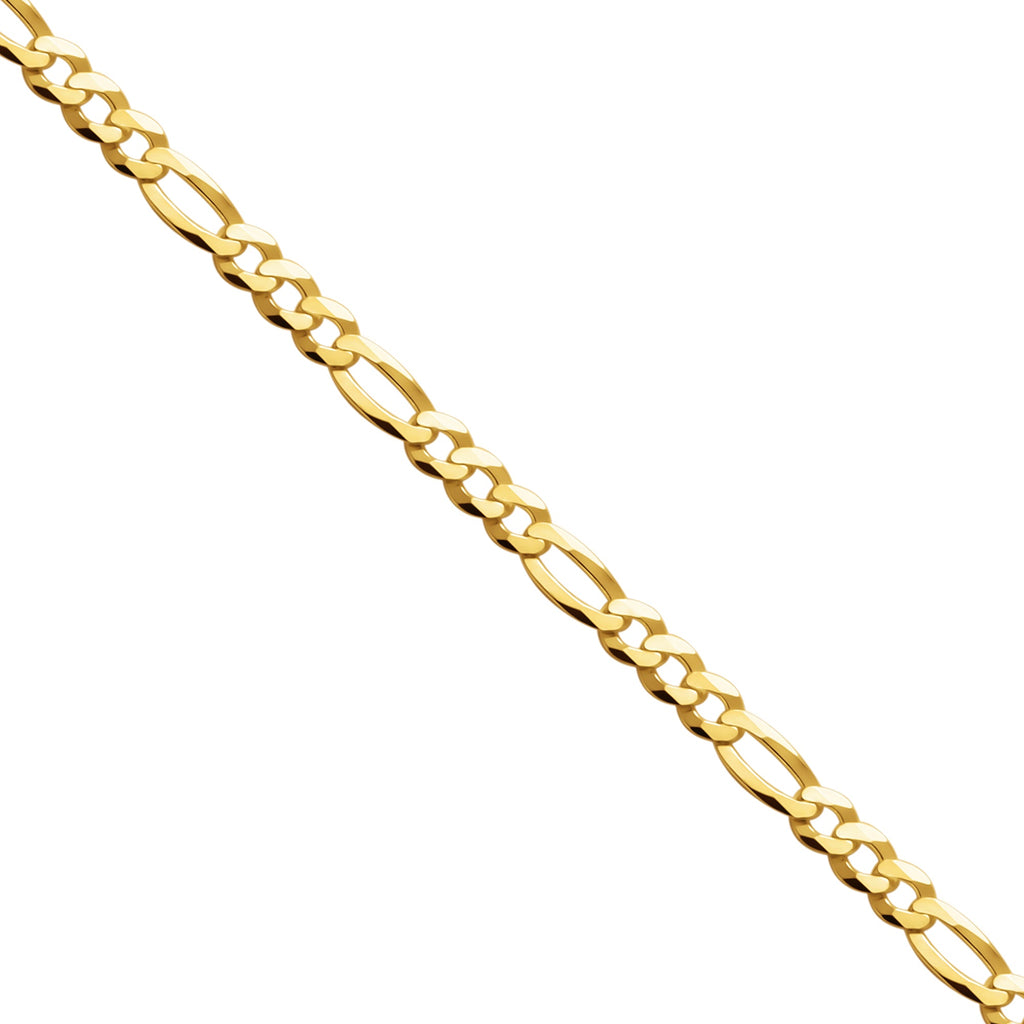 Figaro Link Chain 2.5mm | 14k Solid Gold