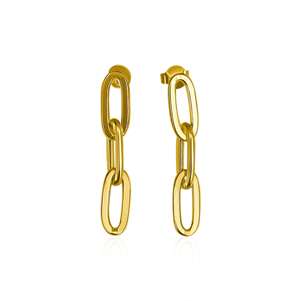 Paper Clip Earrings | Gold Vermeil