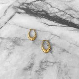Dome Oval Hoop Earrings | Gold Vermeil