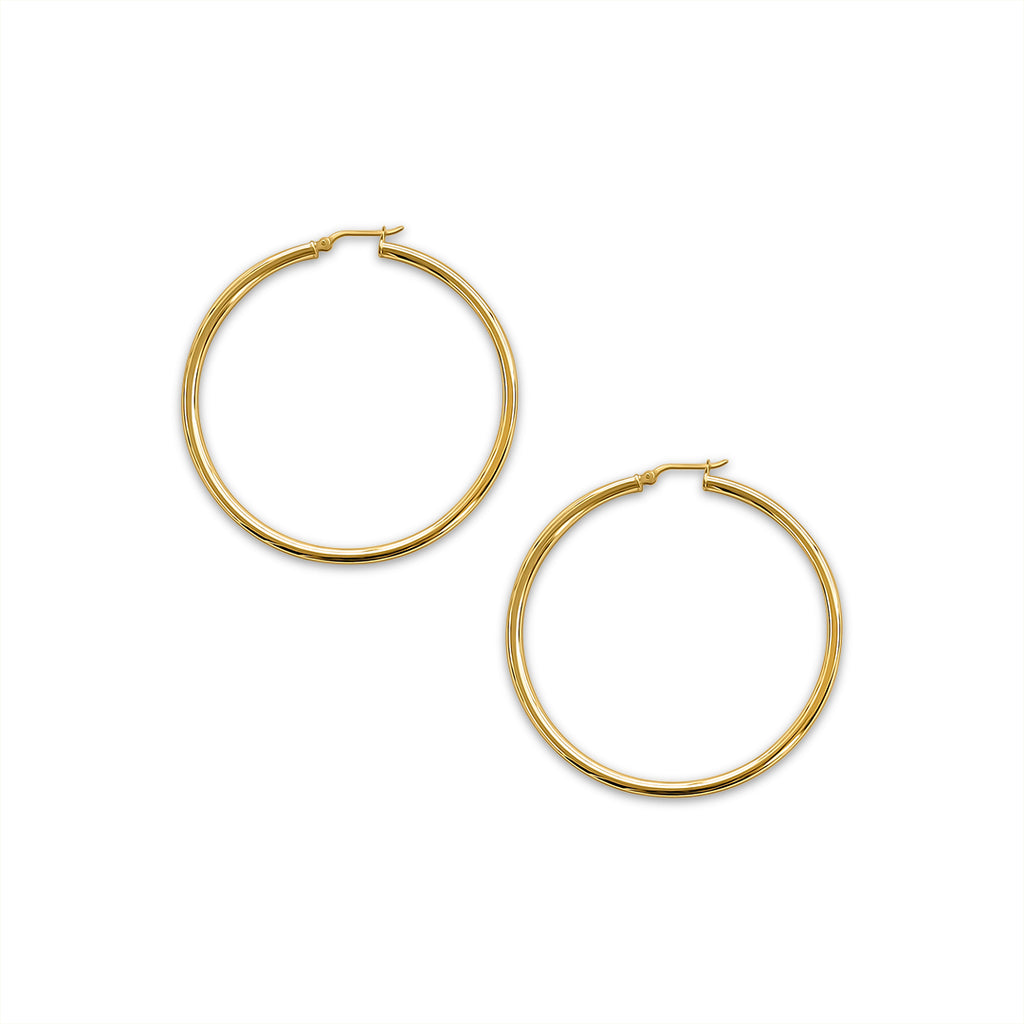 Thin Large Hoops | Gold Vermeil
