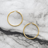 Thin Large Hoops | Gold Vermeil