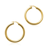 Alice Bold Tube Hoop Earrings | Gold Vermeil