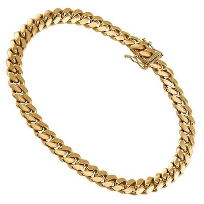 Peyton Solid Cuban Bracelet | Gold Vermeil