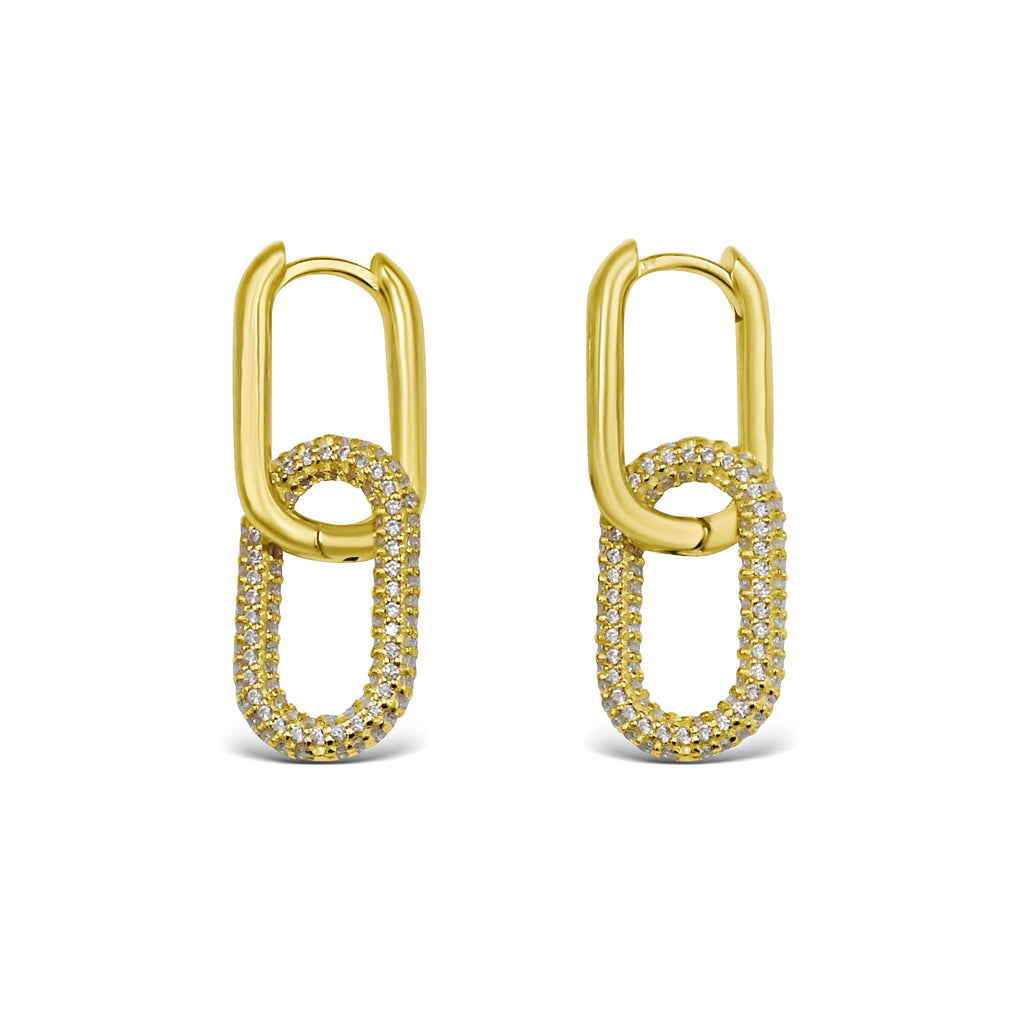 Oval Duo Earrings | Gold Vermeil