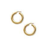 Chunky Tube Hoop Earrings | Gold Vermeil
