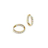Crystal Midi Hoop Earrings | Gold Vermeil