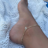Olivia Eye Anklet | Gold Vermeil