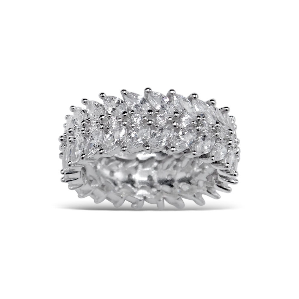 Marquise Eternity Band | Sterling Silver